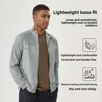 Veste bomber sportive pour homme, ultra-légère, respirante, en polyester, séchage rapide, anti-UV, pour les sports de plein air en été