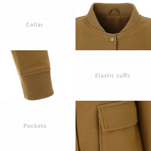 Vestes pour femmes R&U Fashion, printemps automne, logo personnalisé disponible, manteaux à manches longues, couleur unie, vêtements d'extérieur courts - Product Image 5