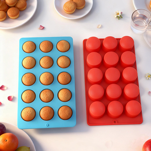 Không dính cấp thực phẩm <span class=keywords><strong>Silicone</strong></span> Muffin Pan khay ráp cupcake bánh khuôn để nướng làm bánh nướng xốp ngon và bánh ngọt - Product Image 4