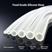 Tuyau en caoutchouc silicone résistant aux hautes températures pour l'industrie laitière, stérilisation à la vapeur 180°C, tube de qualité alimentaire pour la production de lait en poudre