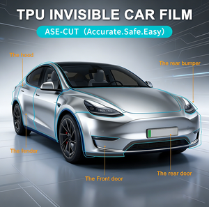 Carbins 7.5mil <span class=keywords><strong>Film</strong></span> de protection de peinture de voiture transparent PPF <span class=keywords><strong>Film</strong></span> de protection de peinture de voiture auto-cicatrisant TPU PPF pour Tesla Model Y 2021-2024 - Product Image 1