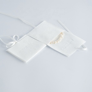 6*6 cm White Microfiber <b>Envelope</b> Velvet Pouches Small Jewelry Storage <b>Gift</b> Packaging Bags for Earrings Ring Bracelet Necklace - Product Image 4