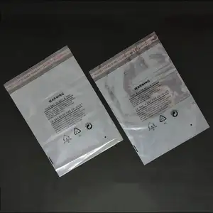 Transparent 1.2 Mil LDPE Poly Bag With Suffocation Warning Printing Self-Adhesive Sealing Handle Shoes Underwear Packaging