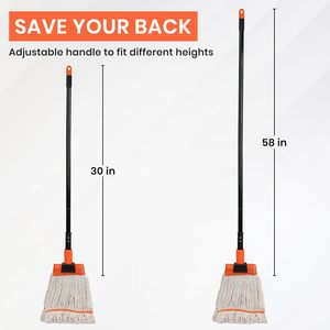 ممسحة صناعية احترافية للخدمة الشاقة ممسحة قطنية لتنظيف المرآب المنزلي ورشة عمل مكتبية - Product Image 4