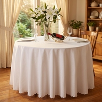 Premium Runde Polyester-Tischdecke - 24 Farben, Knitterfreie Einfarbige Tischdecke für Hotel, Bankett & Hochzeitsveranstaltungen