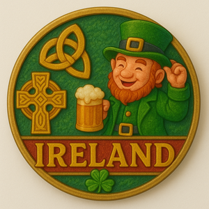 Imán de Resina 3D de Tamaño Mediano con Diseño Irlandés de la Suerte, Recuerdo de <span class=keywords><strong>Irlanda</strong></span>, Venta al por Mayor - Product Image 3