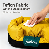 Lit pour animaux de compagnie moderne et écologique avec coussin amovible facile à nettoyer, imprimé carré pour chiens et chats de petite et moyenne taille