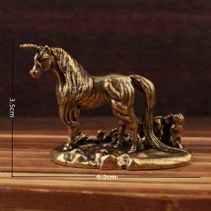 Kreative Mini-Retro-Einhorn-Figur, Beliebtes Tianma-Kleinbild, Kreatives Retro-Handwerk, Messing-Einhorn-Dekoration - Product Image 3