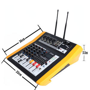 Mezclador de Potencia Profesional con Micrófono Inalámbrico y Reproductor MP3 Integrado, Nuevo Diseño, 250w X 2 + 48V Phantom, para Karaoke - Product Image 3