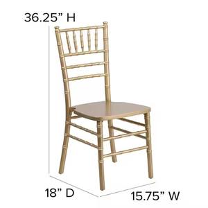 Wholesale Rental Used Wedding Party Plastic Resin Gold Chavari Hotel Banquet <b>Dining</b> <b>Chairs</b> - Product Image 4