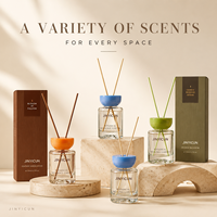 Diffuseur de parfum d'ambiance 110 ml à marque privée avec huile aromatique naturelle, flacon en verre de luxe pour boutiques de cadeaux, spas et vente au détail OEM