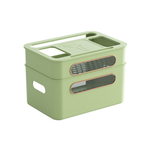 <b>Router</b> Storage <b>Box</b> Solid Color 4 Layers Concealment Living Room Office Desktop Organizer - Product Image 3
