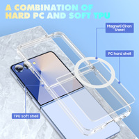 Étui transparent hybride 2-en-1 compatible avec Samsung Z Flip 8 7 6, coque magnétique antichoc pour écran pliable