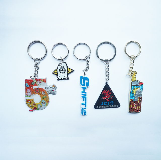 Custom Logo 2d Soft Pvc Plastic Keychain Metal Gift Anime Rubber Key Chain 3D Silicone Rubber Key Ring Rubber PVC Keychain