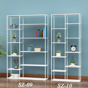 4 TIER DISPLAY/BOOK/STORAGE <strong>SHELF</strong> <strong>UNIT</strong> <strong>WHITE</strong>/BLACK/GOLD Bookcases - Product Image 5