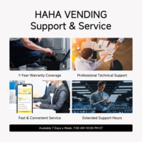 Distributeur automatique intelligent HAHA VENDING AI, distributeur de boissons et de collations réfrigérées, refroidisseur intelligent avec paiement sans argent liquide, gestion à distance, 360 MINI