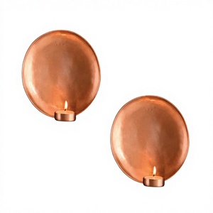 Metal Copper Color <b>Tealight</b> Candle <b>Holder</b> Premium Quality Wall Mounted Candle <b>Holder</b> For Home And Wedding Decor Accessories - Product Image 1