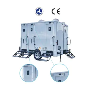 Building Trades Mobile Bathroom with Toilet Trailer Portable Folding Toilet from Chine Manufacture