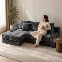 Vakuumverpackt im Karton Knochenlose Couch Gemütliche Homestay Premium-Velours Multifunktional