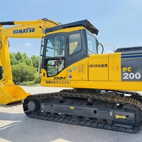 Excavatrice Komatsu PC200-7 d'occasion, pelle sur chenilles de seconde main à vendre, 20 tonnes, godet de 0,8 m, boîte de vitesses, moteur