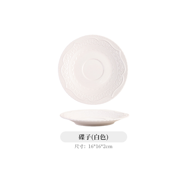 sous-verre en porcelaine blanche (96 pcs/carton = 17,5 kg)