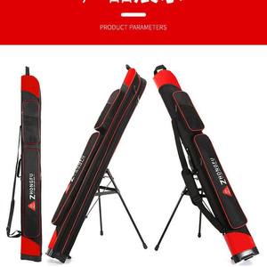 Bolsa de pesca Jefonhz, estuche impermeable de doble capa para cañas de pescar de 125 cm, para almacenamiento de pesca al aire libre, azul y rojo - Product Image 2
