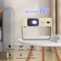 Proyector OEM Mini 720P de fábrica 220 lúmenes ANSI inalámbrico WiFi 5G Beamer película hogar soporte inteligente proyector giratorio