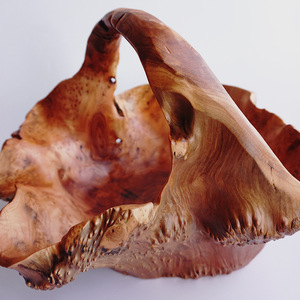 Cesta de frutas tallada en raíz de madera maciza, color natural, pulida a mano, tallado en madera entera para almacenamiento de frutas y verduras - Product Image 4