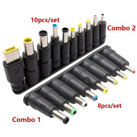 Laptop-Ladestecker DC-Wandler-Anschluss Adapter-Ladegerät 8-teiliges Set 10-in-1-DC-5521-Buchse auf 8-in-1-Adapteranschlüsse