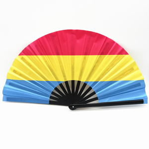 Abanico Plegable Decorativo 'Love Is Love', Abanicos de Mano con Diseño de Arcoíris, Abanico del Orgullo - Product Image 3