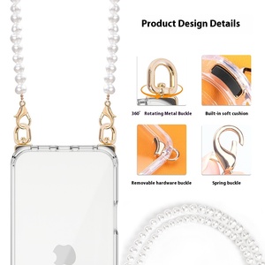 Para <span class=keywords><strong>Amazon</strong></span> Venta caliente de alta calidad de lujo Ultra alta permeable funda de teléfono con cordón para Apple 16 Cordón de TPU extraíble - Product Image 2