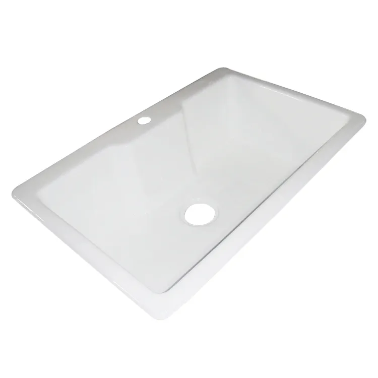 Topmount cast iron white enamel utility sink for kitchen and laundry modern design
