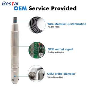 방수 19/16/13mm 미니 레벨 프로브 4-20mA 수압식 깊은 우물 수위 센서 - Product Image 5