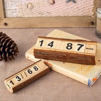 Ferme rustique en bois bloc perpétuel calendrier étudiants salle de classe bureau décor mensuel Date affichage élégant maison cadeau