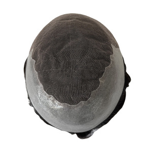 Tupé para hombres con sistema de <span class=keywords><strong>prótesis</strong></span> de cabello humano indio de varios tamaños y superventas Q6, precio al por mayor - Product Image 4