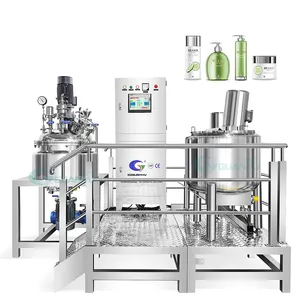 100L Aquecimento Elétrico Loção Cosmética Que Faz A Máquina Homogeneizador De Vácuo Mixer Equipamento Creme Máquina Emulsificante Mixer