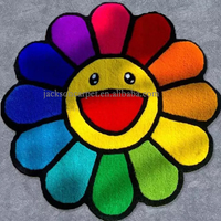 Bedruckter Mura Kami Blumenförmiger Teppich Design-Teppich Smiley-Gesicht Blumenteppich Logo-Matte Bedruckte Teppiche