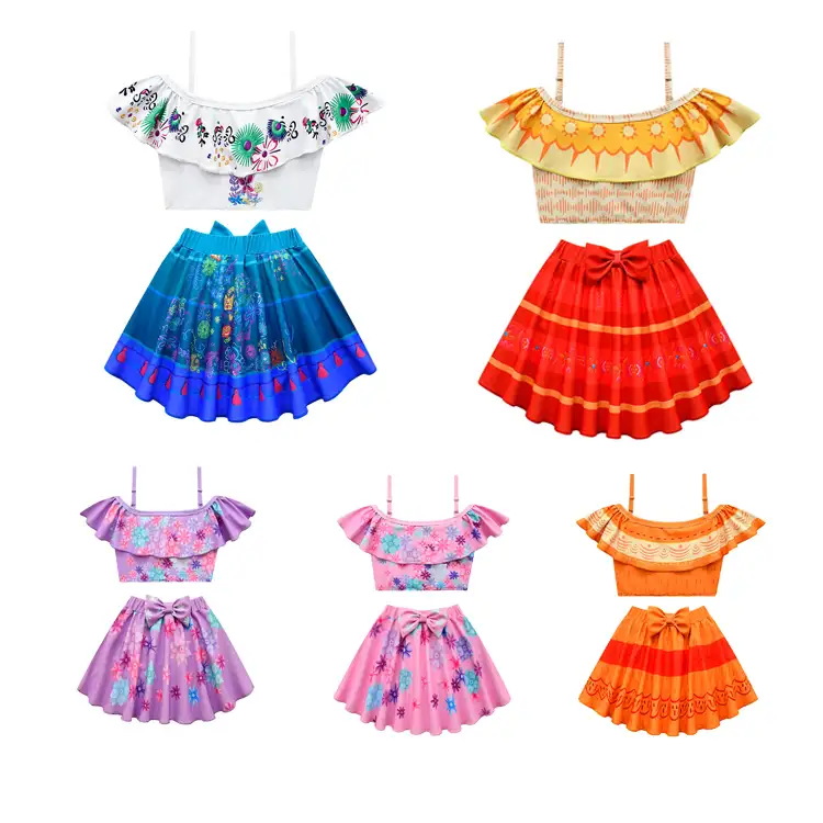 Скидка, Модный стильный комплект из двух предметов, Детские бикини, купальники для девочек, пляжная одежда, купальные костюмы