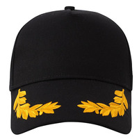 Gorra de béisbol de 5 paneles con estampado por sublimación de hojas de roble, tejido liso, estilo camionero, con doble hebilla y diseño personalizado de alta calidad