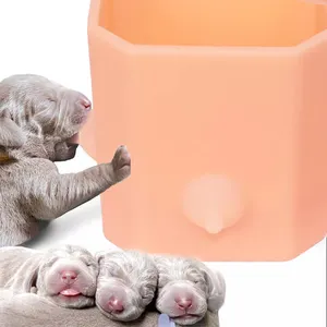 Alimentador de leche de lactancia para cachorros, con pezones para gatitos, estación de alimentación para cachorros, tetina de silicona de diseño, suministros de goma para perros