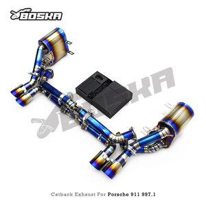 Système d'échappement Catback avec système de soupapes pour PORSCHE 911 997.1/997.2 Carrera 4S 3.6L3.8L 2004-2012 Boska, tuyau d'échappement en titane, silencieux - Product Image 2