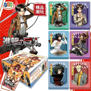 Cartes à collectionner en métal sur le thème de l'anime japonais L'<span class=keywords><strong>Attaque</strong></span> <span class=keywords><strong>des</strong></span> <span class=keywords><strong>Titans</strong></span>, avec Armin, <span class=keywords><strong>Erwin</strong></span>, Levi, cartes à jouer éducatives, bataille finale, jouets éducatifs - Product Image 3