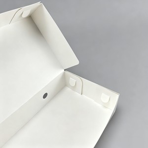 <strong>Customized</strong> disposable food-grade self-folding flip lid paper box with white <strong>card</strong> paper printed <strong>logo</strong>, cake, dessert <strong>packaging</strong> box - Product Image 5