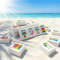 2026 Vente en gros Mini Mahjong américain pour parcs d'attractions d'été en stock, tuiles en acrylique de qualité supérieure personnalisées, coffret cadeau de luxe