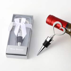Heart Shaped <b>Wine</b> <b>Stopper</b> Silver Zinc Alloy Wedding Gift Boxed Party Favor - Product Image 1