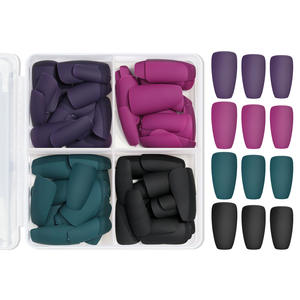 Hot Selling 96Pcs Korte Full Cover Effen Kleur Matte Pers Op Nagels Groothandel Franse Stijl Abs Afneembare Salon Acryl Art - Product Image 5