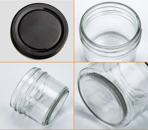 Venta al por mayor de 120ml de vidrio de boca ancha Mini tarros de conservas Mason con tapas negras para miel mermelada gelatina alimentos para bebés recuerdo de boda - Product Image 3