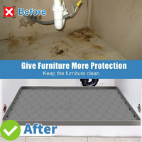 Prix le plus bas plateau d'égouttement Linert évier armoire tapis protecteur ruche Silicone sous évier tapis pour cuisine étanche