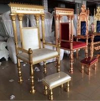 2109 Dernière collection, garantie 5 ans, qualité supérieure, chaise de trône de style européen, blanche et or, finition palais