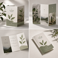 Flyer personnalisé plié en A4 en carton avec papier d'art 157 g/m², pelliculage, impression offset, marque personnalisée
